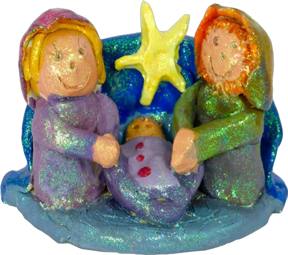  Nativity Scene Clay For Kids Figurine Png Nativity Scene Png