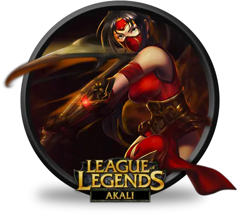  League Of Legends Akali Crimson Icon Png Clipart Image League Of Legends Akali Png Lol Png