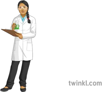  Student Lab Coat Scientist Science Girl Happy Png Lab Coat Png