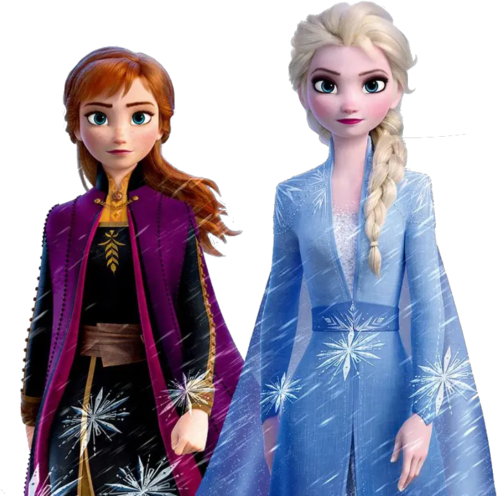  Frozen 2 Elsa And Anna Walking Png Transparent