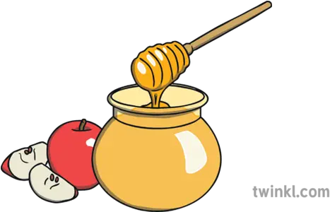  Ks1 Rosh Hashanah Greeting Apple Honey Honey Pot Png Honey Pot Png