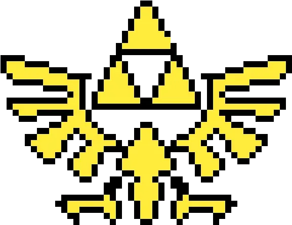  Pixilart Triforce Emblem By Mryep Pixel Art Zelda Png Triforce Transparent