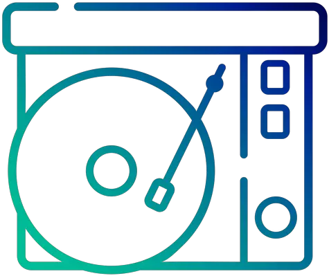  Record Player Gradient Stroke Transparent Png U0026 Svg Vector Icon