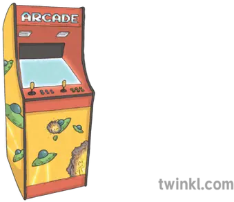  Arcade Machine Illustration Twinkl Video Game Arcade Cabinet Png Arcade Cabinet Png