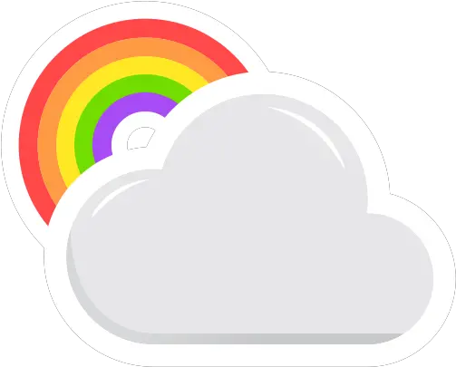  Weather Rainbow Cloud Free Icon Of Horizontal Png Rainbow Cloud Png