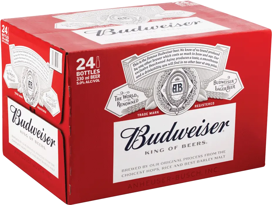  Budweiser 24 X 330ml Budweiser 24 Can Case Png Budweiser Can Png