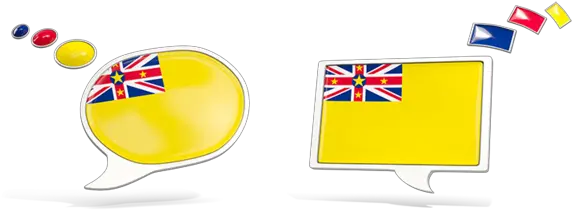  Two Speech Bubbles Illustration Of Flag Niue Niue Flag Png Speech Bubbles Png