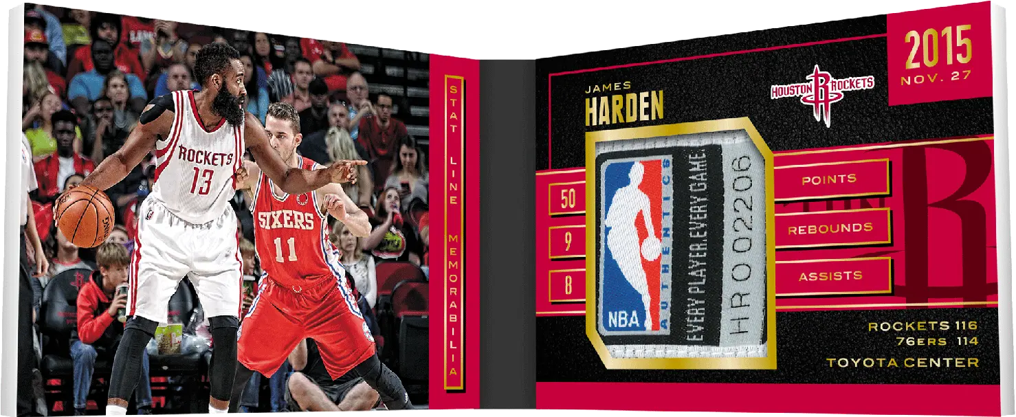  Panini America 2015 16 Preferred Basketball James Harden Nba Authentics Png James Harden Png