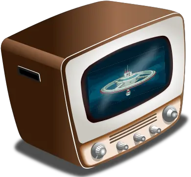  Vintage Crt Television Openclipart Transparent 1950s Tv Png Old Tv Icon