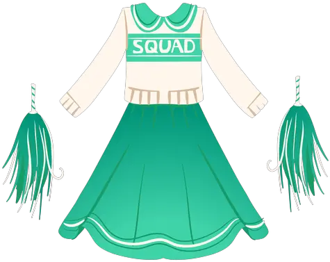  Vintage Cheerleader Outfit Flat Transparent Png U0026 Svg For Cheerleading Cheerleader Silhouette Png