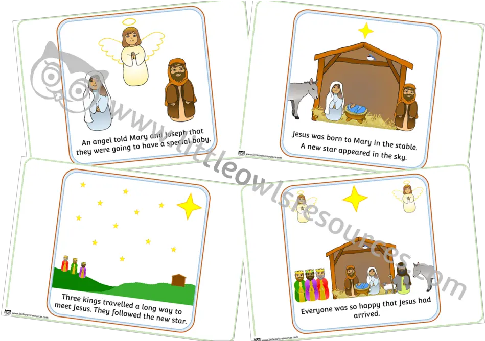  Free Nativity Story Sequence Cards Printable Early Yearsey Three Kings Art Eyfs Png Nativity Png