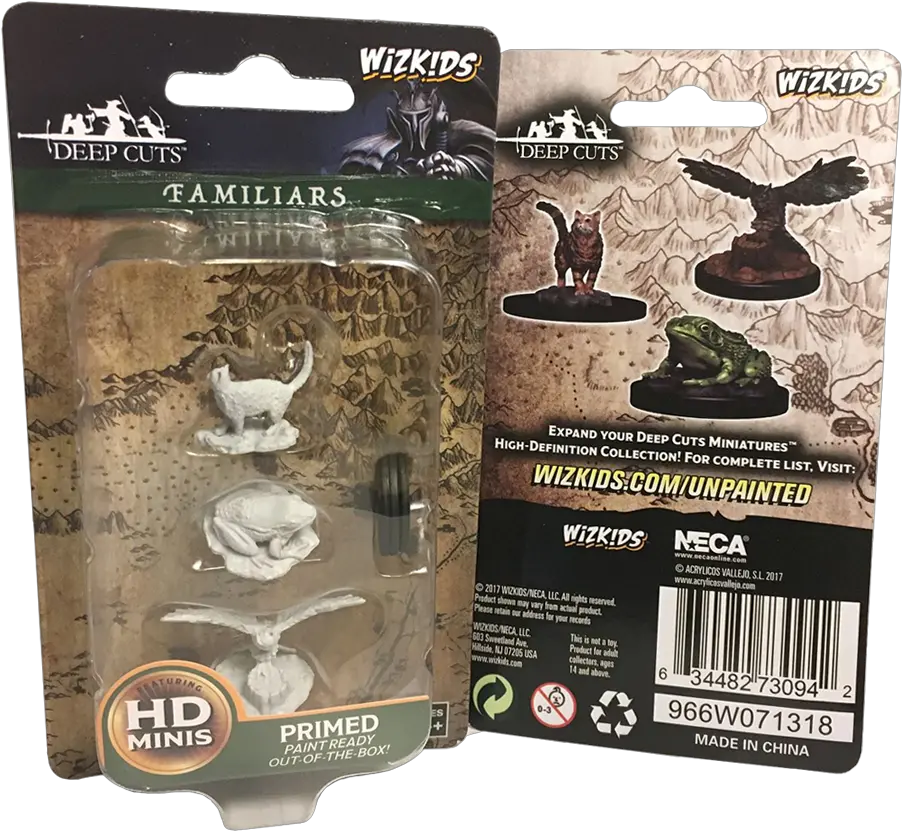  Familiars Cat Toad Owl Deep Cuts U2014 Café Quest Wizkids Deep Cuts Unpainted Miniatures Pirates Png Toad Png