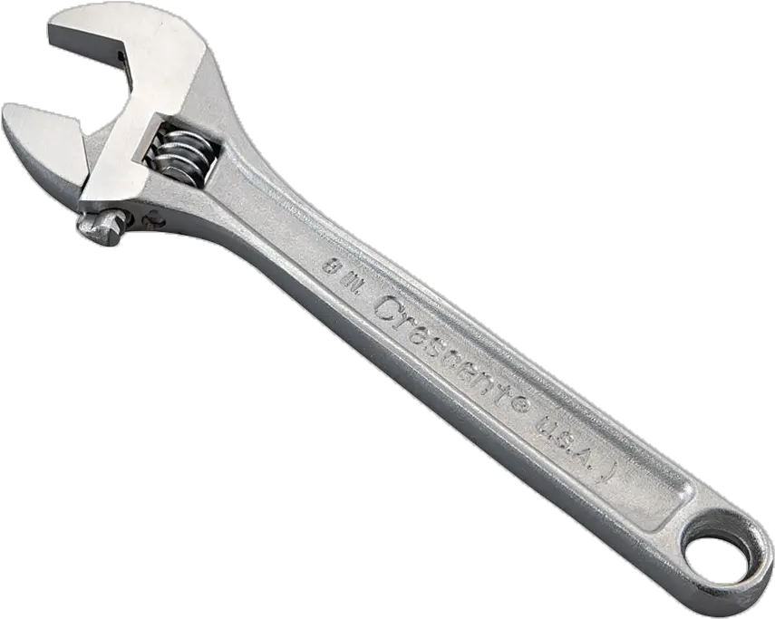  Crescent Chrome Adjustable Wrenches Ammc Adjustable Wrench Transparent Png Wrench Transparent