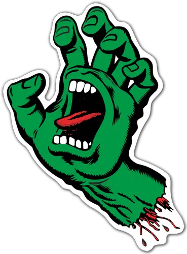  Zombie Screaming Hand Santa Cruz Logo Png Zombie Hand Png