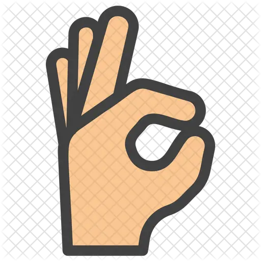  Ok Gesture Emoji Icon Illustration Png Ok Hand Sign Png