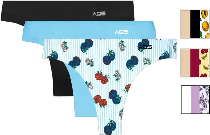  3 Pack Aqs Womenu0027s Printed Thong Underwear Briefs Png Thong Png