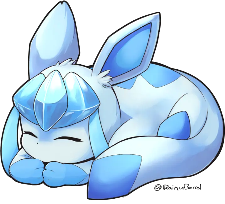  Limebarrel Sleeping Shiny Glaceon Png Glaceon Transparent