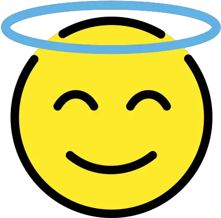  Smiling Face With Halo Emoji Smiley Heiligenschein Png Laughing Face Emoji Transparent