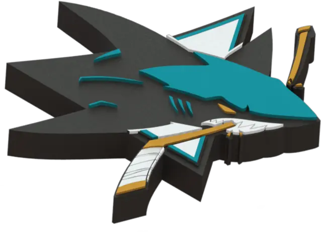  Download San Jose Sharks Logo 3d Print 3d Printing Png San Jose Sharks Logo Png