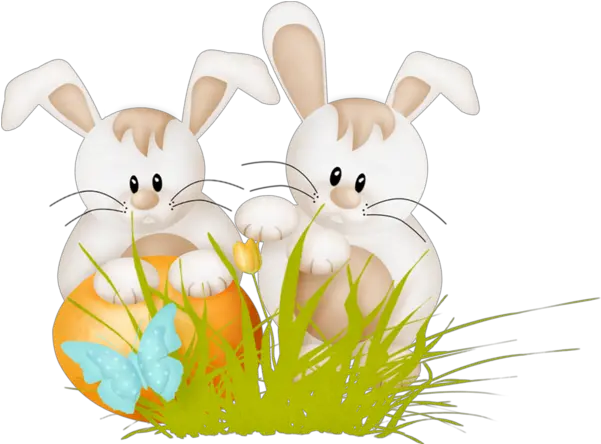  Easter Bunny Rabbit Brush Grass Cartoon Png Easter Grass Png