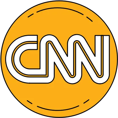  Cnn Logo Media Network Orange Icon Bulat Png Cnn Logo Png