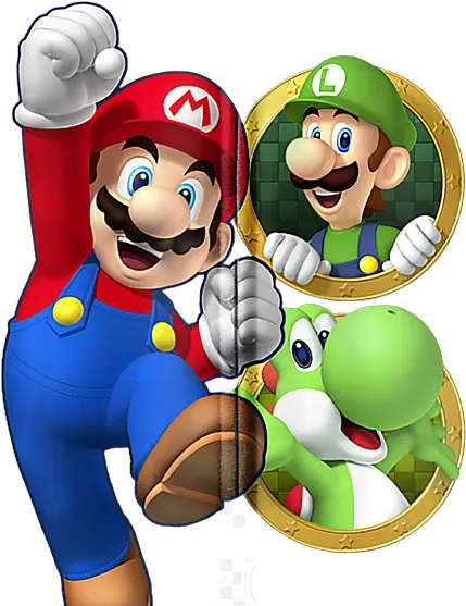  Super Mario Luigi Yoshi Portraits Spiral Notebook Super Mario A Luigi Png Luigi Icon