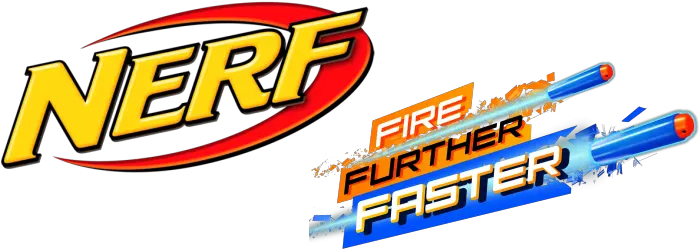  Nerf Logo Fire Further Faster Nerf Png Nerf Logo