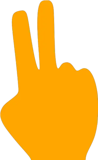  Orange Two Fingers Icon Icon Two Fingers Png Finger Transparent