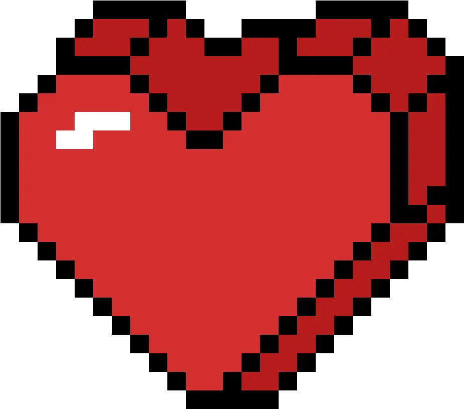  3d Heart Transparent Pixel Art Heart Png 8 Bit Heart Png