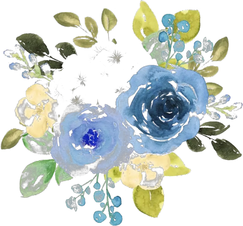  Blue Floral Png Clipart Transparent Background Flower Watercolor Png Flowers Clipart Png