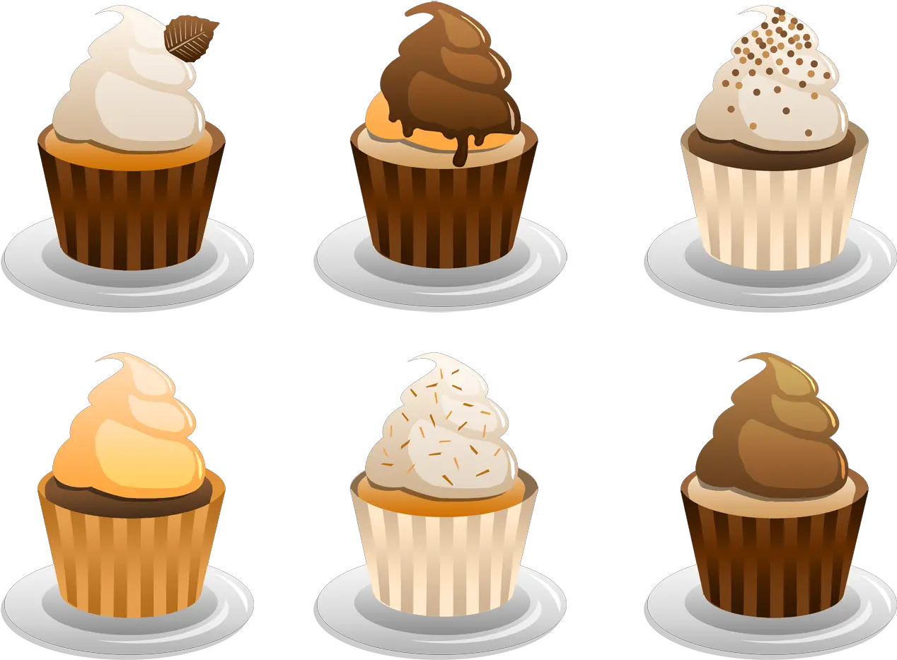  Cupcake Vector Vanilla Autumn Cup Cakes Full Size Png Transparent Background Vanilla Cupcake Clipart Cup Cake Png