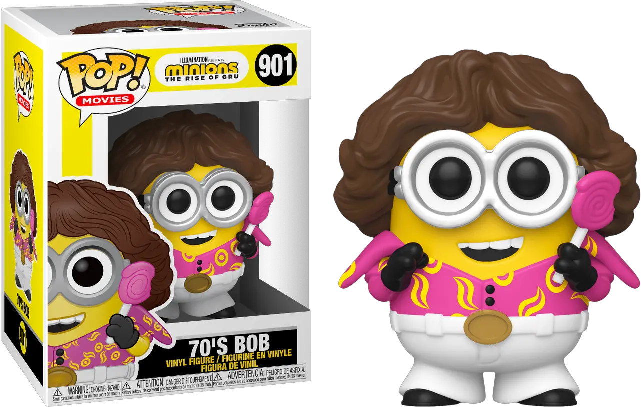  Minions 2 The Rise Of Gru 70s Bob Pop Vinyl Figure Funko Pop Minion Bob 70 Png Gru Png