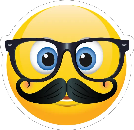  Cute Mustache And Glasses Emoji Sticker Emoji Glasses Png Glasses Emoji Png