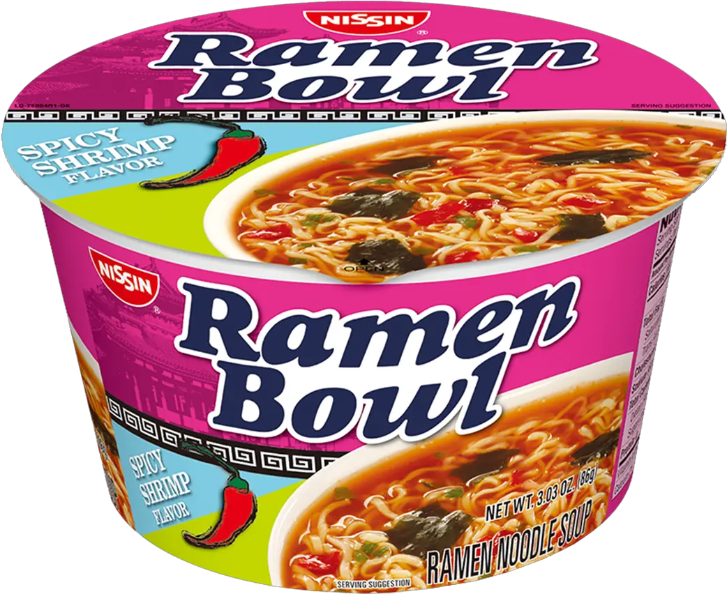  Download Nissin Ramen Bowl Spicy Shrimp Flavor Ramen Bowl Nissin Ramen Bowl Hot Spicy Png Ramen Png