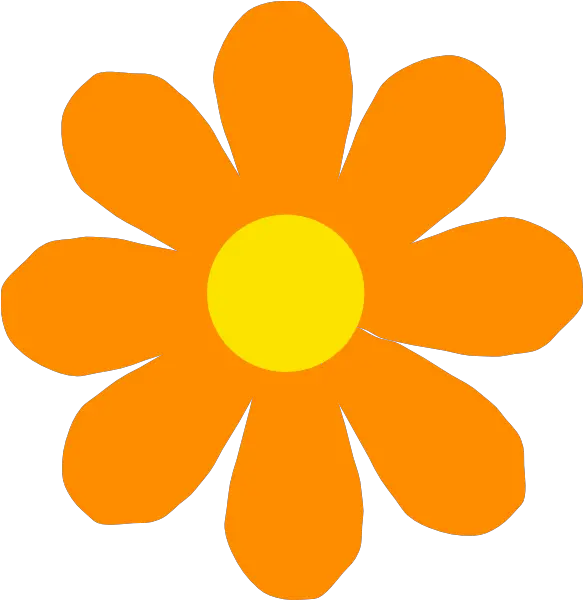  Simple Flower Png Orange Flower Png Orange Spring Flower Bright Flower Clip Art Spring Flowers Png