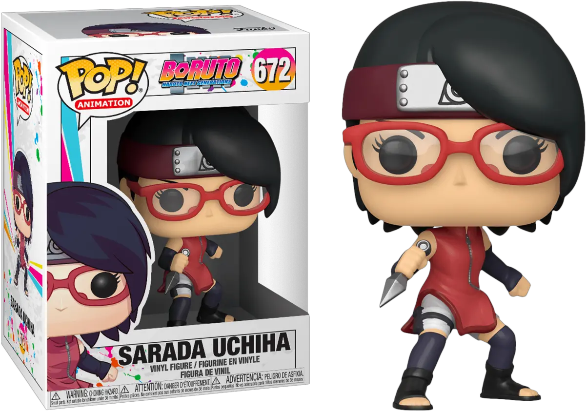  Funko Pop Boruto Naruto Next Generations Sarada Uchiha 672 Funko Pop Naruto Png Boruto Png