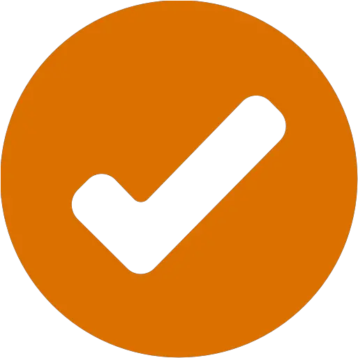  Orange Round Check Mark Icon Check Orange Png Tick Mark Icon