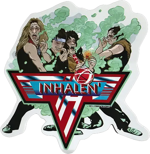  Inhalen Decal Sticker Eddie Van Halen Stickers Png Van Halen Logo Png