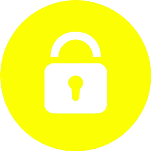  Yellow Private Icon Free Yellow Lock Icons Padlock Icon White Png Cyber Icon