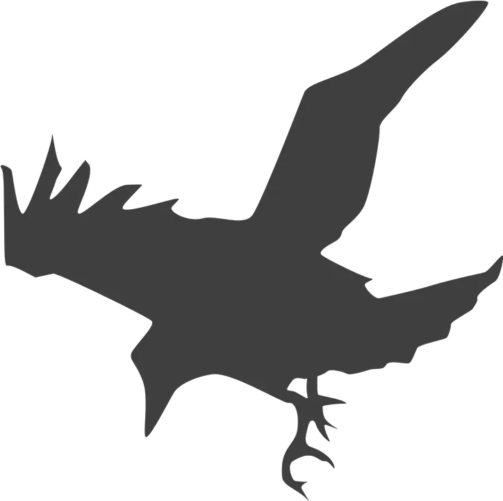  Flying Crow Png Black And White Transpar 218584 Png Raven Silhouette Crow Transparent