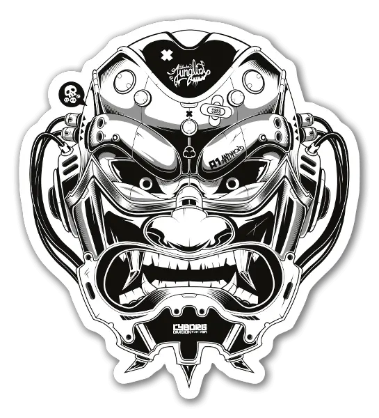  Stickerapp Cyborg Sticker Transparent Png Oni