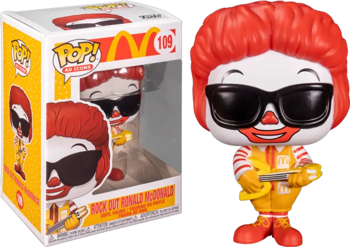  Mcdonaldu0027s Ronald Rock Out Pop Vinyl Ronald Mcdonald Pop Vinyl Png Chi Chi Icon Dragon Ball