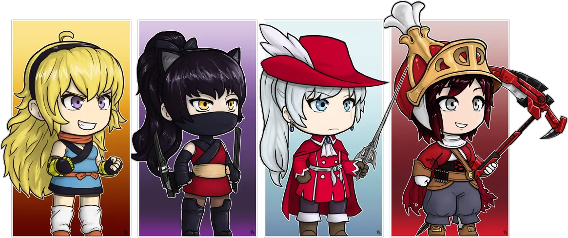  Download Hd Tiny Team Rwby Jobs Cartoon Transparent Png Cartoon Rwby Png