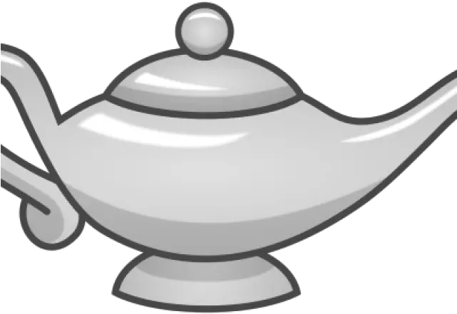  Magical Magic Lamp Black And White Png Genie Lamp Png