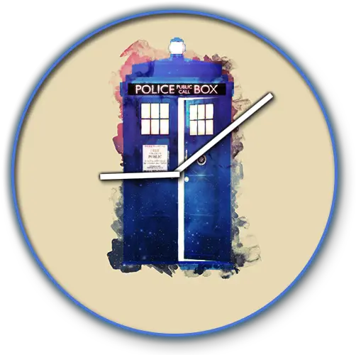  Doctor Who Clock Widget Vertical Png Tardis Transparent Background