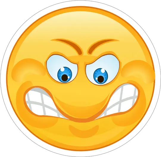  Crazy Angry Grinding Teeth Emoji Sticker Smiley Png Mad Emoji Png