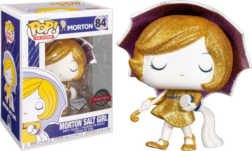  Ad Icons Morton Salt Girl Diamond Glitter Us Exclusive Pop Vinyl Png Yu Gi Oh Icon