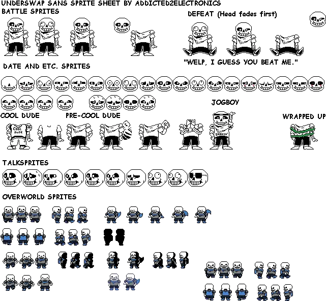  Download Though You Guys Have Not Seen Sans Battle Sprite Sheet Png Sheet Png