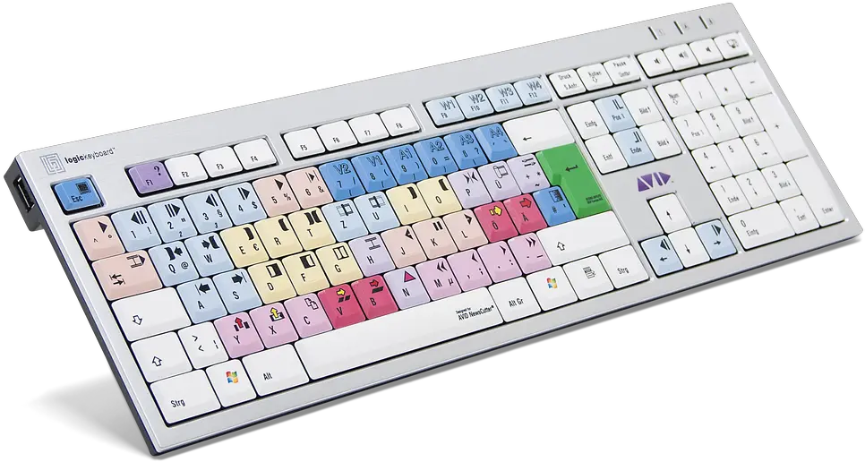  Avid Newscutter Pc Slim Line Us Logickeyboard Avid Media Composer Slim Png Avid Media Composer Icon