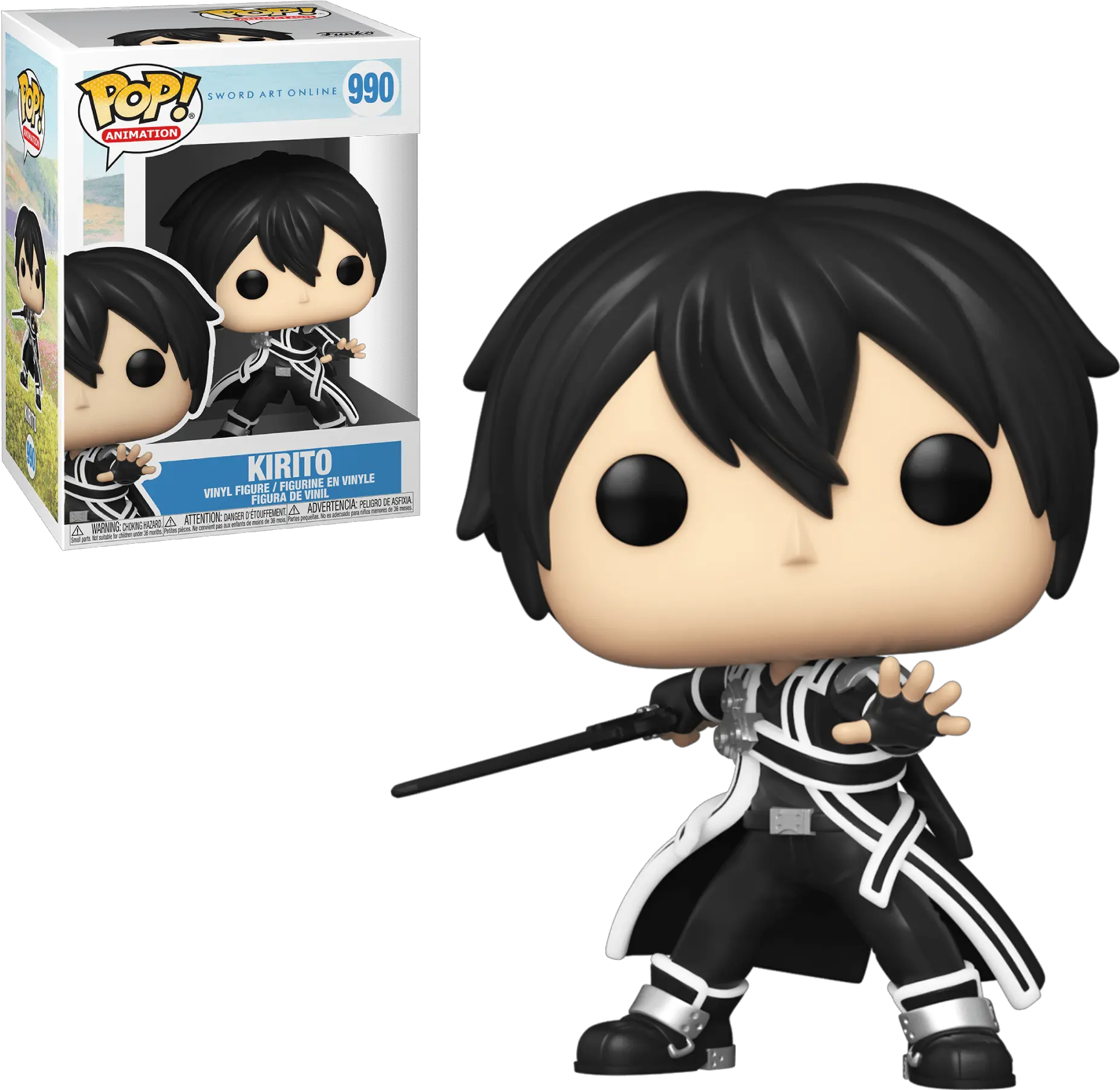  Pop Animation Sword Art Online 990 Kirito Kirito Funko Pop Anime Png Kirito Icon